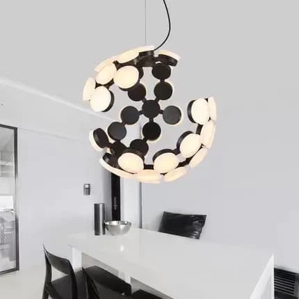 Lustru LED NORDIC MOON BLACK&WHITE D50 3