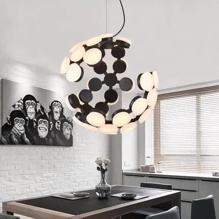 Lustru LED NORDIC MOON BLACK&WHITE D50 5