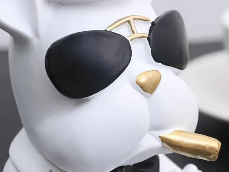 Figurină WHITE BULLDOG 18CM 3