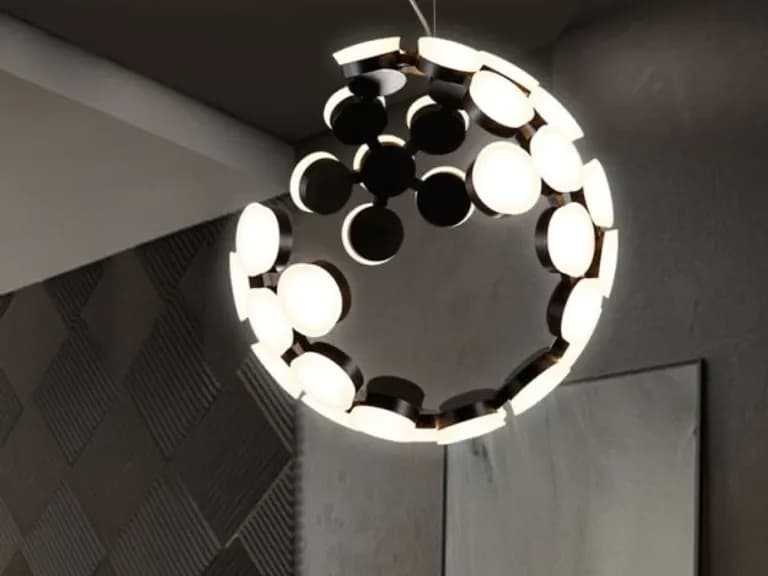 Lustru LED NORDIC MOON BLACK&WHITE D50